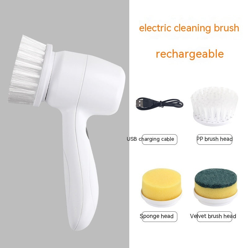 Plastic Electric Spin Scrubber 4 In 1 Cordless Handheld