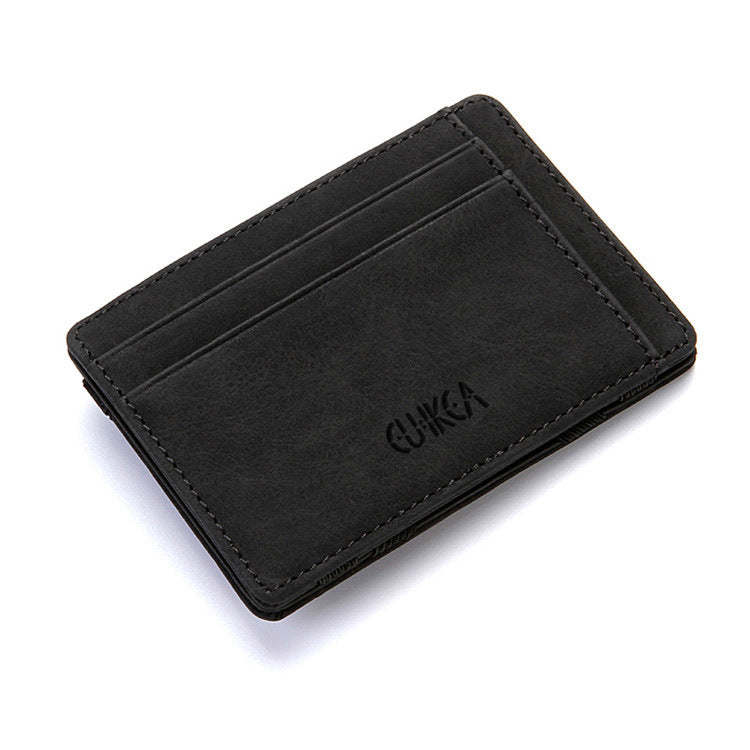 PU Creative Men's Magic Wallet Flip Card Holder