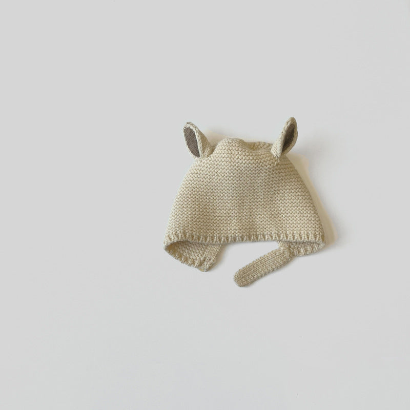 Baby Knitted Winter Hat – Warm Acrylic Dome Cap with Ear Protection for Infants