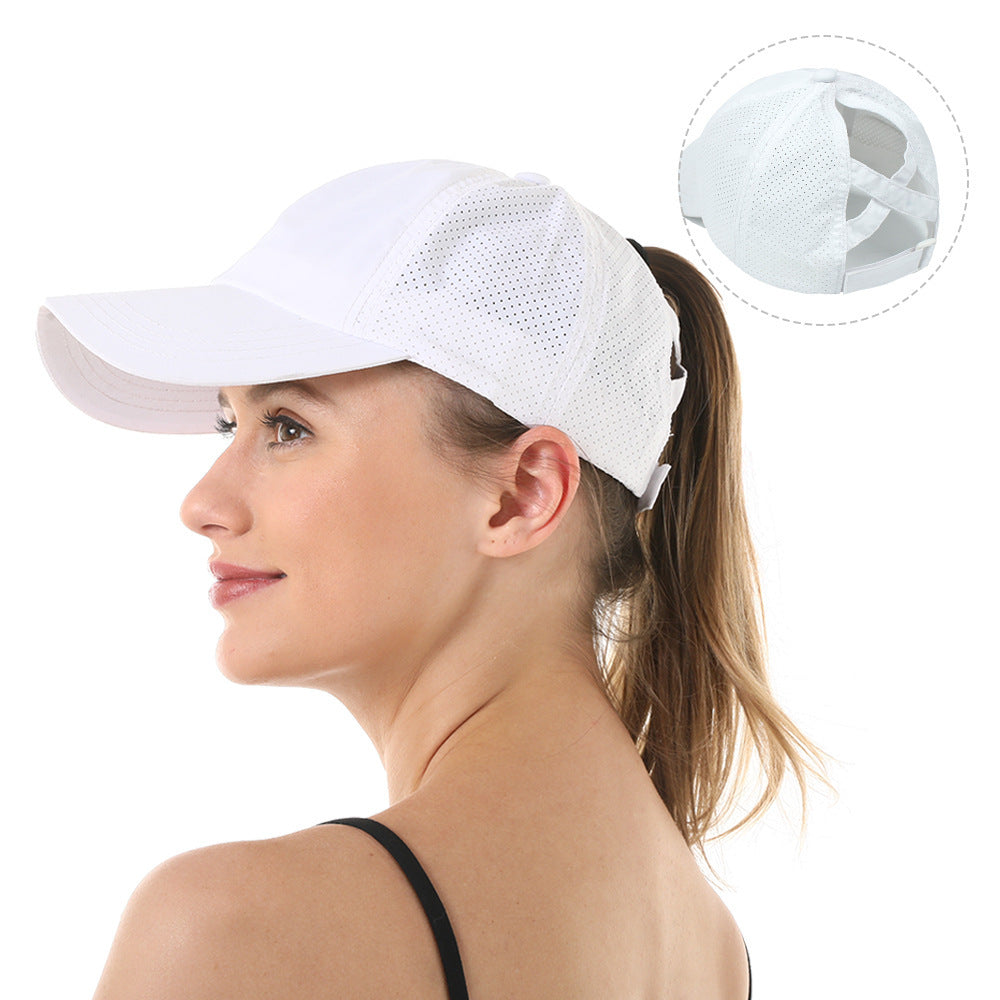 Women’s Ponytail Baseball Cap – Breathable Outdoor Sports Hat
