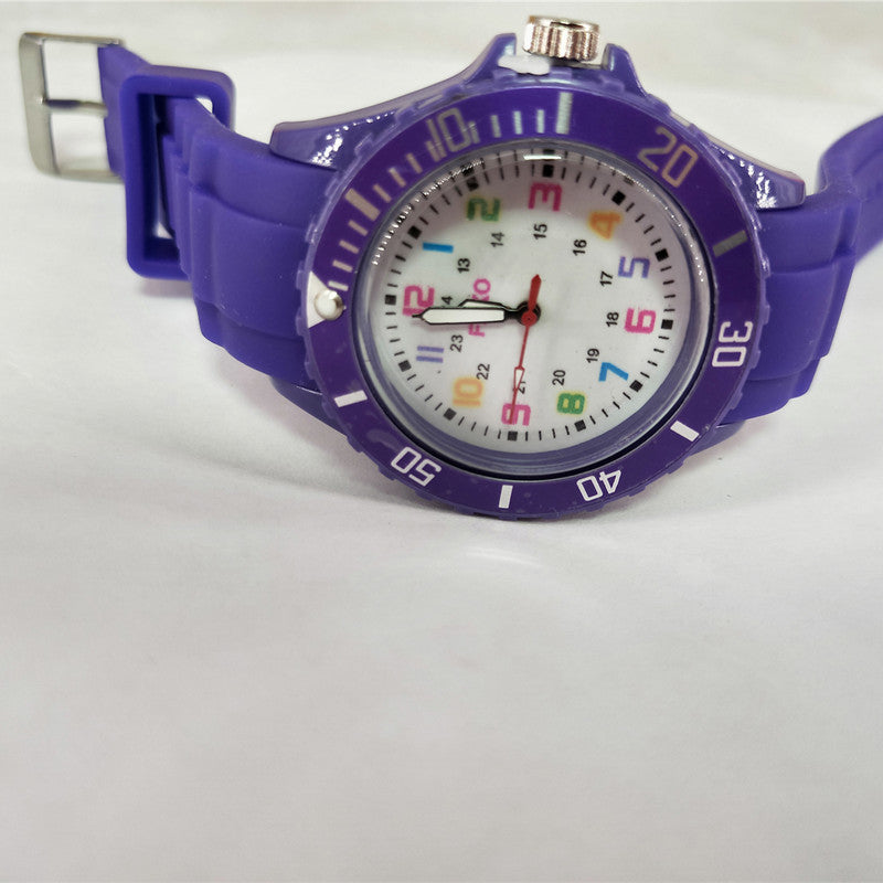 Silicone Watch Digital Women's Multi-color Colorful Plastic Watch