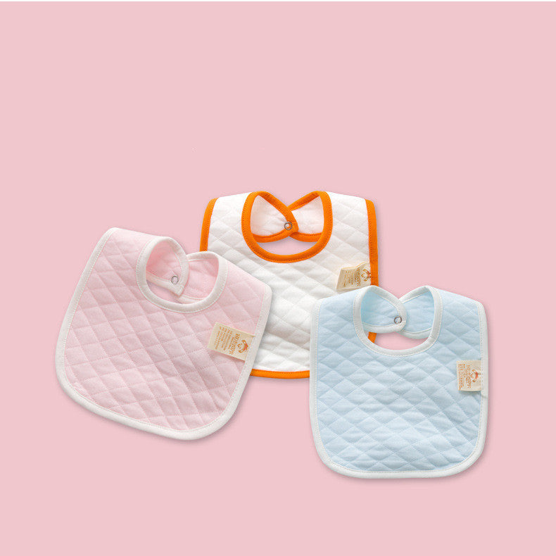 Double-Layer Cotton Baby Bib – Thickened & Soft for Newborn Feeding