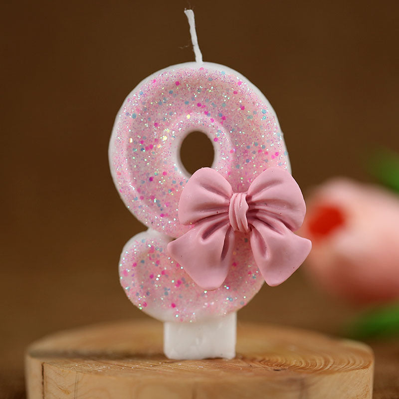 Creative Digital Bow Birthday Candle