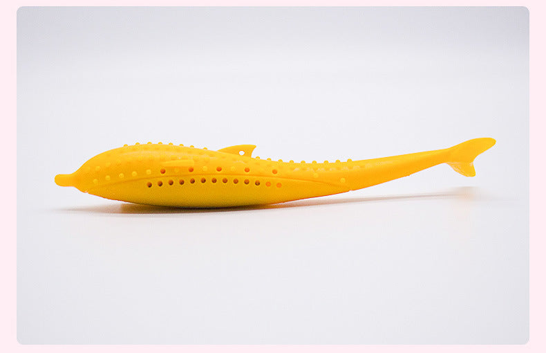 Teeth Cleaning Silicone Fish Pet Toy Molar