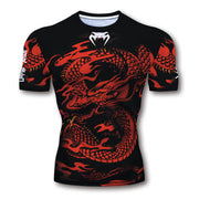 Unisex MMA Printed Short Sleeve Top Polyester Milk Silk