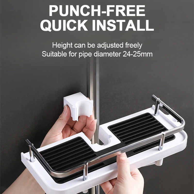 Adjustable Shower Rod Bracket – Wall-Mount Rack Holder for Bathroom