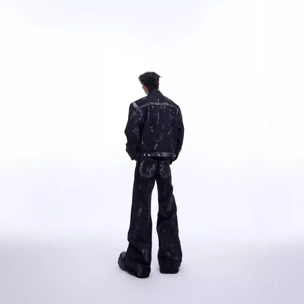 Metal Rivet Design Sense Denim Coat Cover