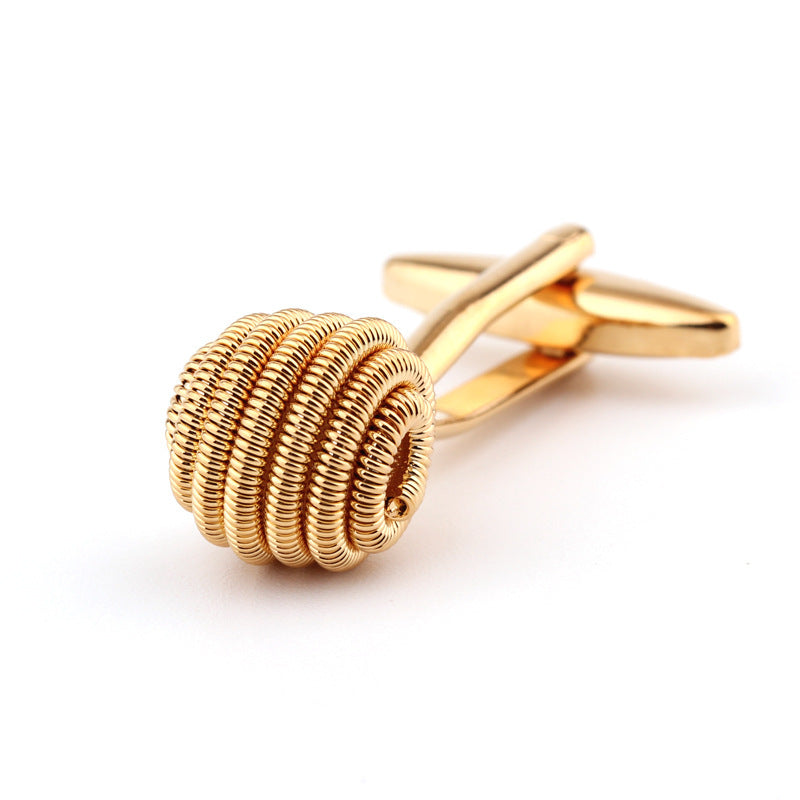 Gold Twist Cufflinks – Classic All-Match Shirt Accessories