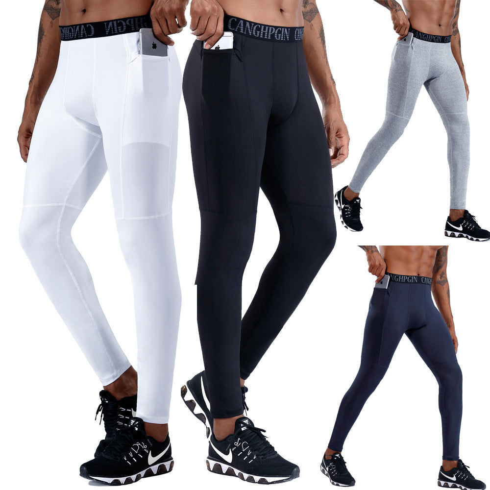 Men’s Quick-Dry Compression Running Tights – Sports Training Pants