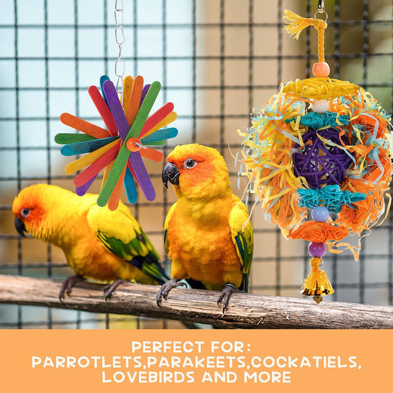 5Pcs Parrot Chewing Toys – Cotton Rope Gnawing and Climbing Set for Bird Play and Beak Grinding