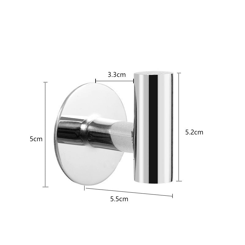 Minimalist 304 Stainless Steel Bathroom Hook – Wall-Mounted Clothes/Towel Hook
