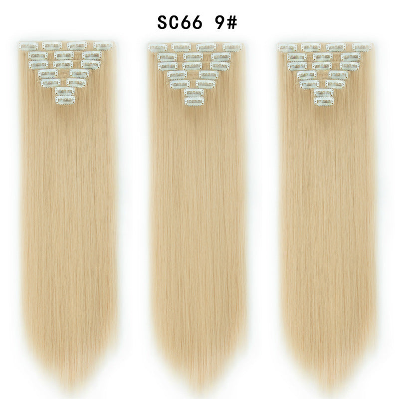 16 Card Seven-piece Hairpiece Clip Wig Beauty Chemical Fiber Wig Set Hair Extension