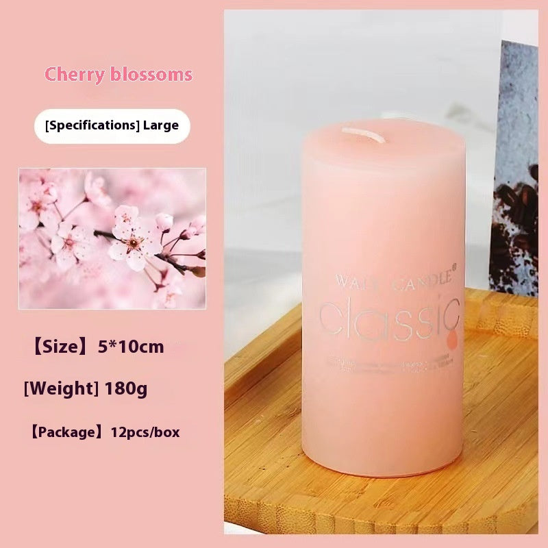Cylindrical Aromatherapy Candles Smokeless Colorful Scented Candle with Brilliant Fragrance