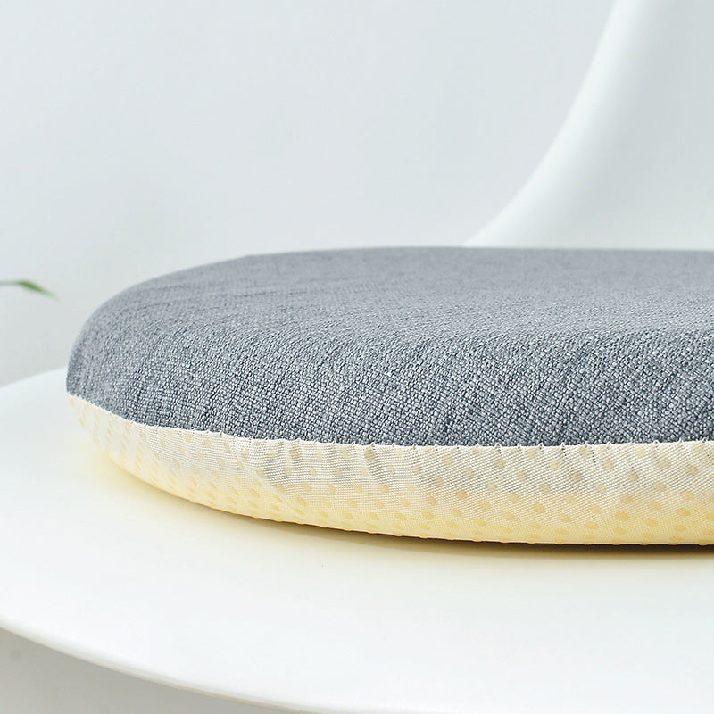 Round Linen Memory Foam Slow Rebound Seat Cushion