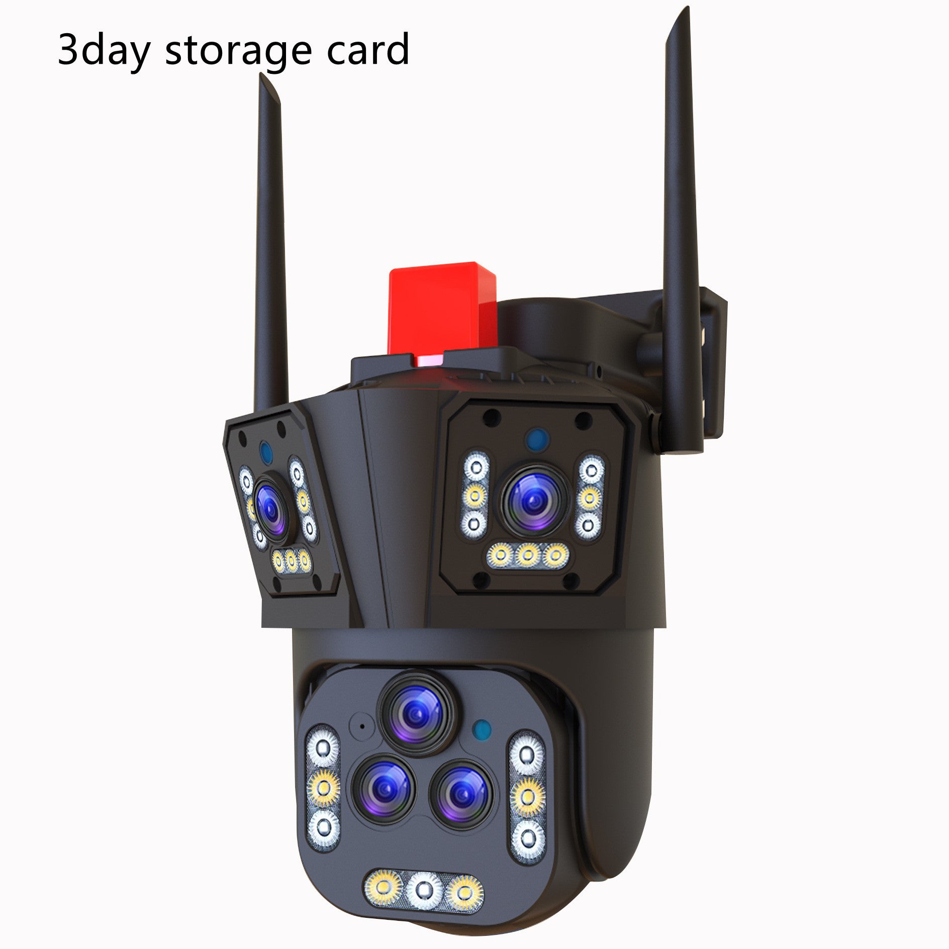 4 Million Pixel Outdoor Security Camera – 3-Screen Surveillance System