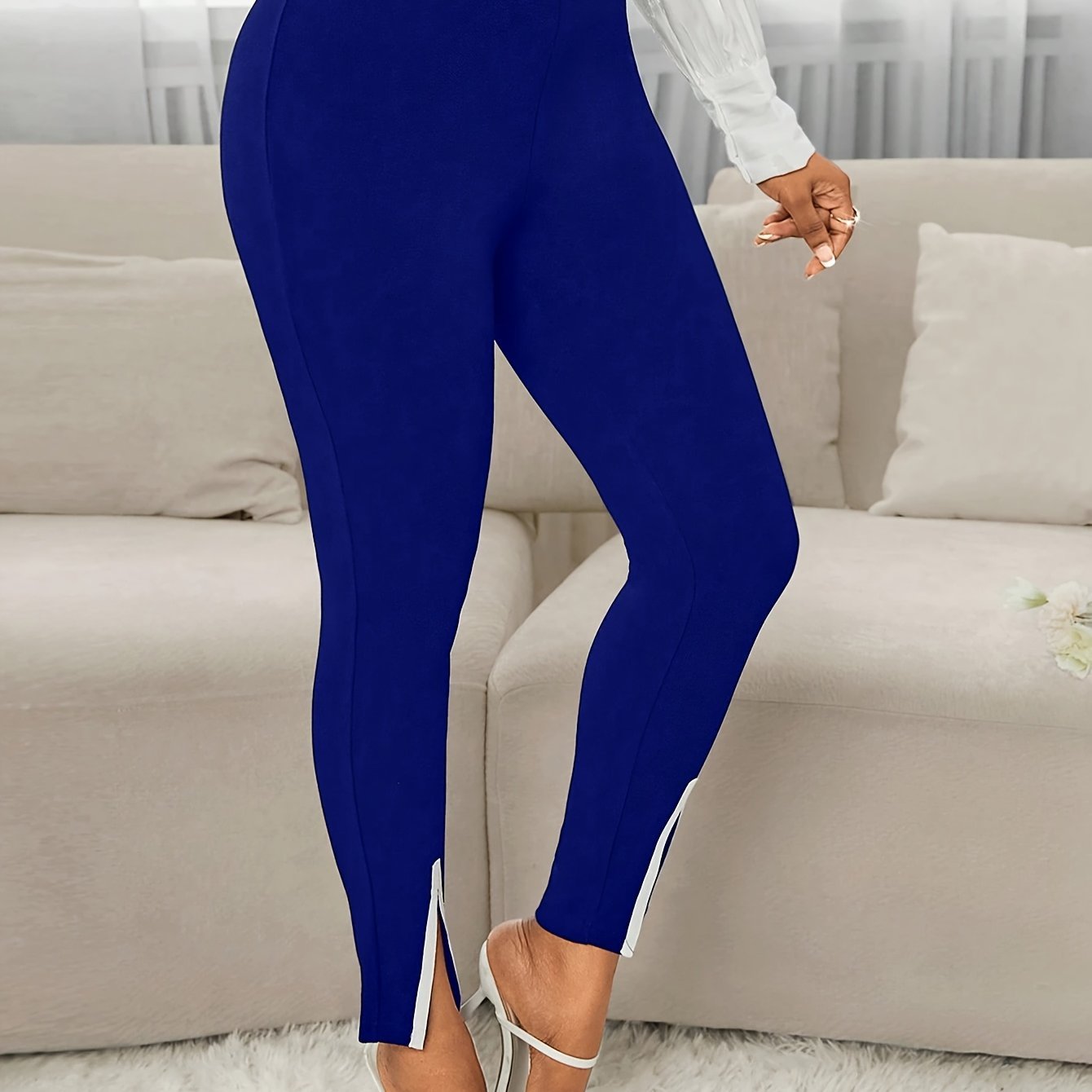 Chenille Straight Leg Pants – Casual Loose Fit Trousers