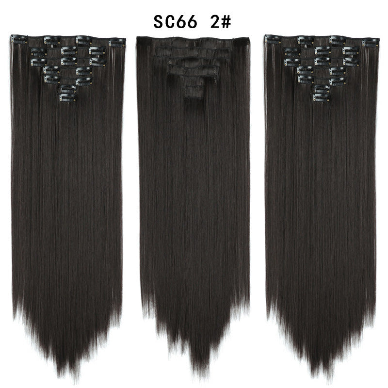 16 Card Seven-piece Hairpiece Clip Wig Beauty Chemical Fiber Wig Set Hair Extension