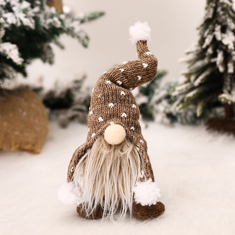 Nordic Forester Knitted Hat Sitting Doll Ornament