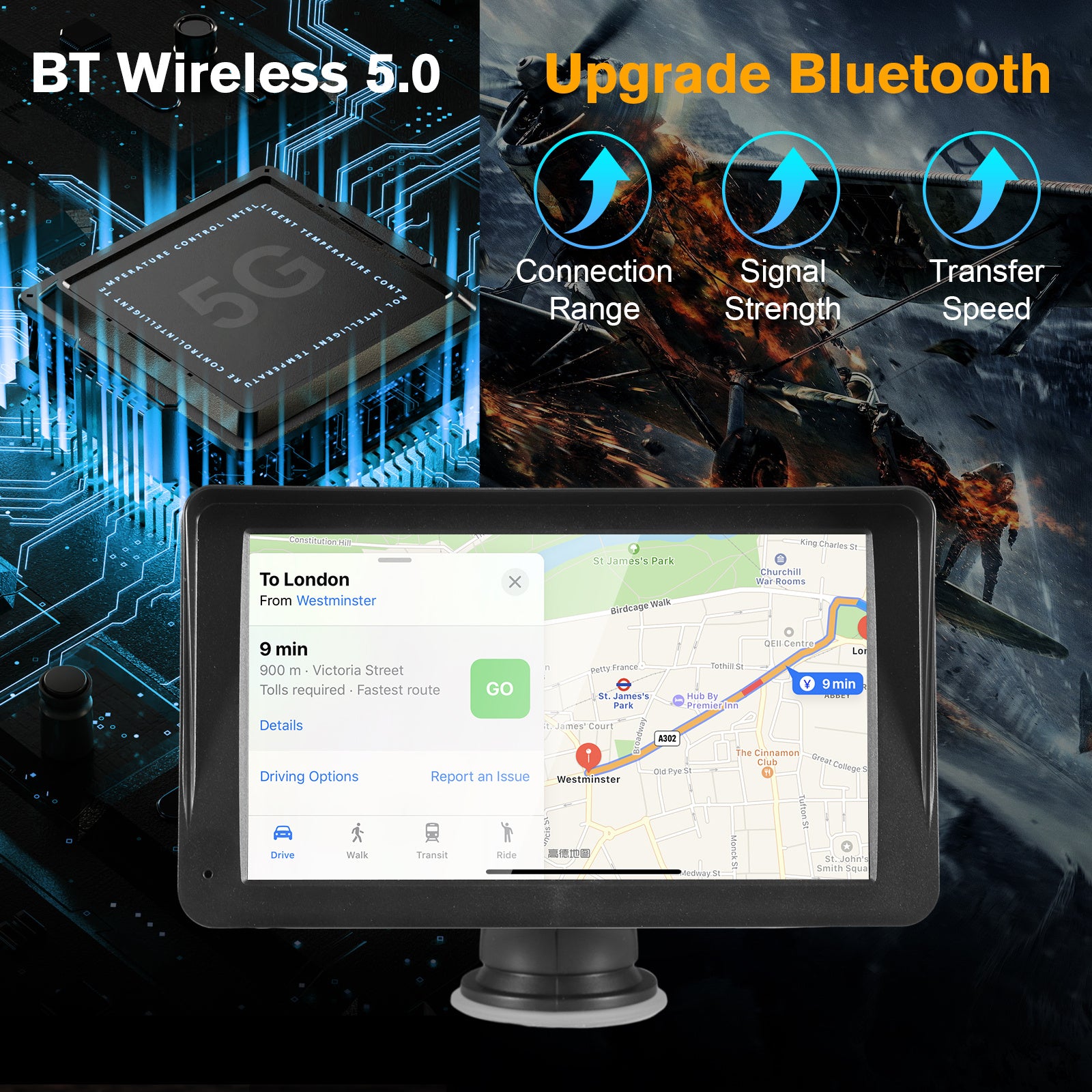7-Inch Car Stereo – Wireless CarPlay & Android Auto Radio