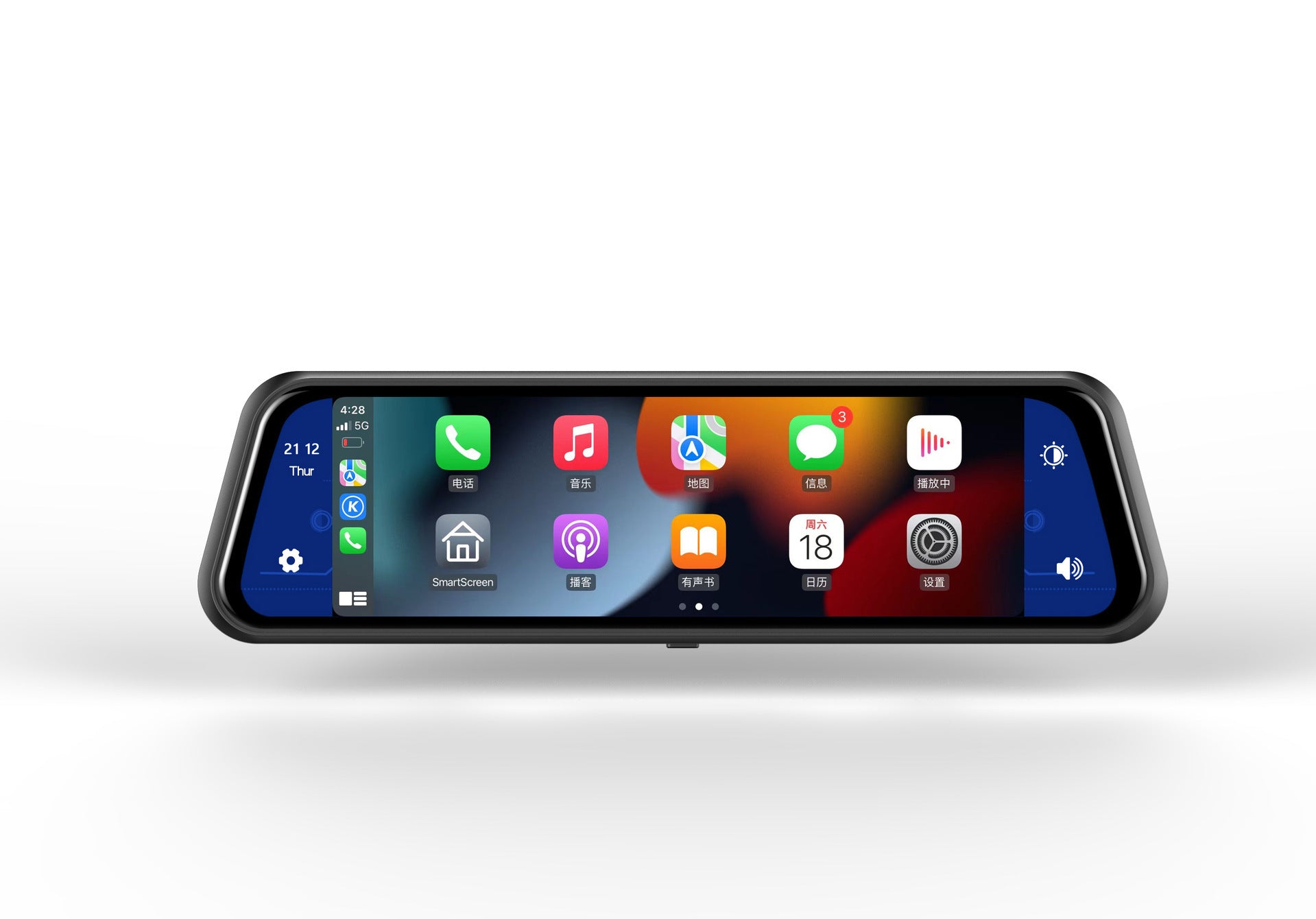 Streaming Rearview Mirror Dash Cam – Dual Lens Full Screen Touch
