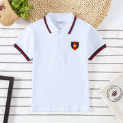 Kids Cotton Korean Style Shirt Short Sleeve Regular Fit