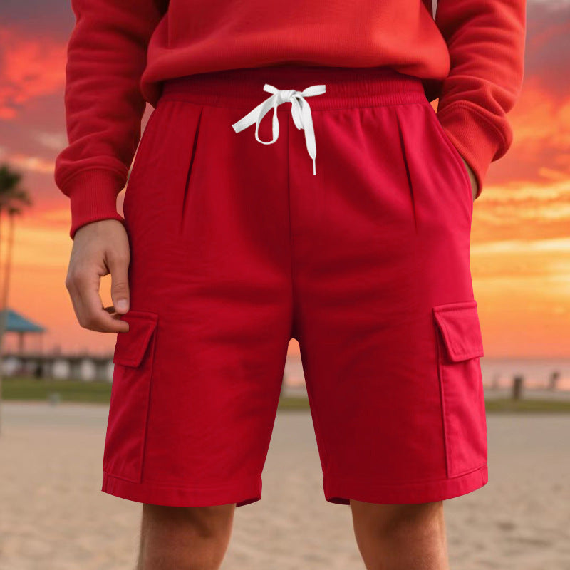 Men's Straight Leg Polyester Shorts In Multiple Colors