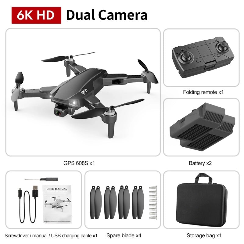 GPS Dual Camera Drone – High-Definition Quadcopter with Remote Control