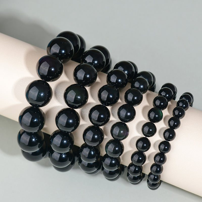Year Of Birth Obsidian Bracelet Couple