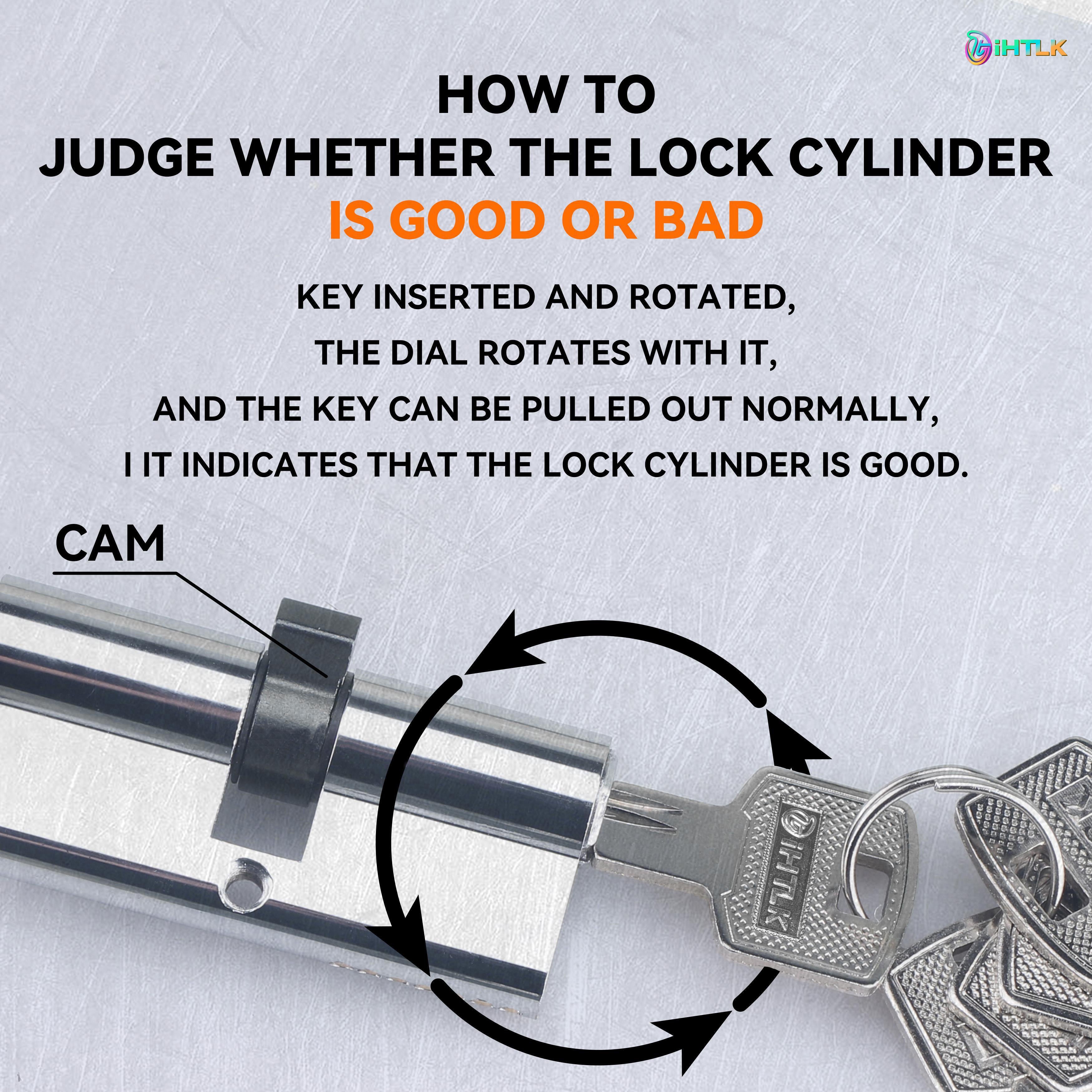 1 Piece Of European Standard Size, 70mm Length Knob Lock Cylinder, Lock Cylinder With 5 Keys, Suitable For Anti-Theft Doors, Office Doors, Stainless Steel Doors, Indoor Doors