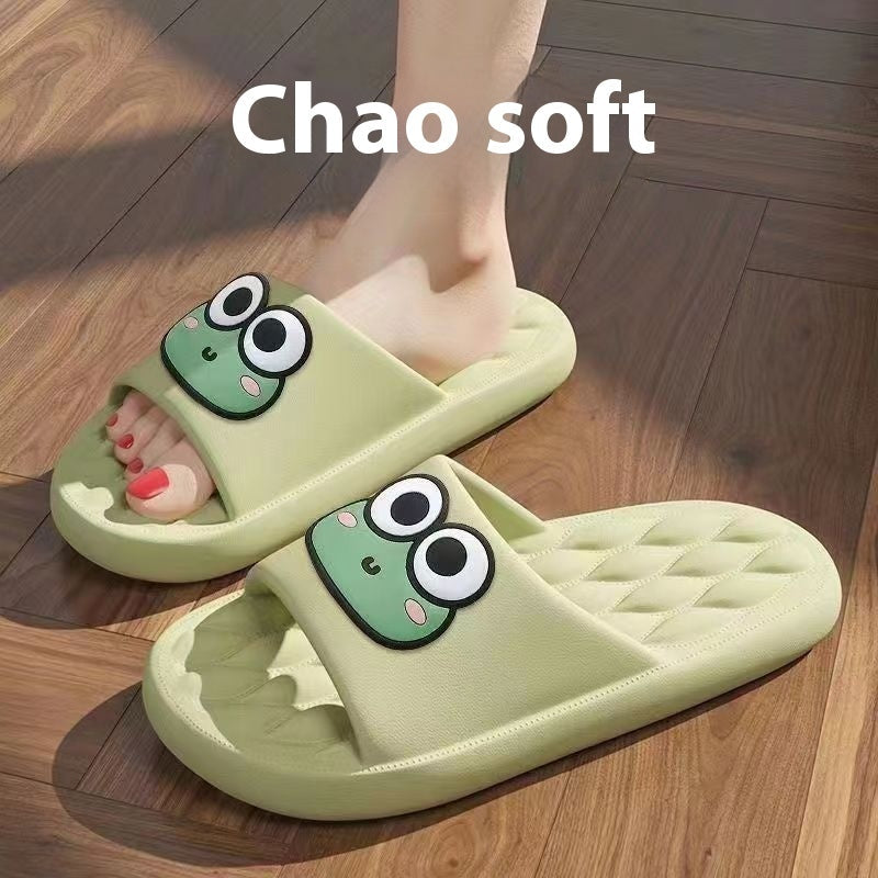 Womens Summer Platform Sandals Rhombus Frog Pattern Rubber