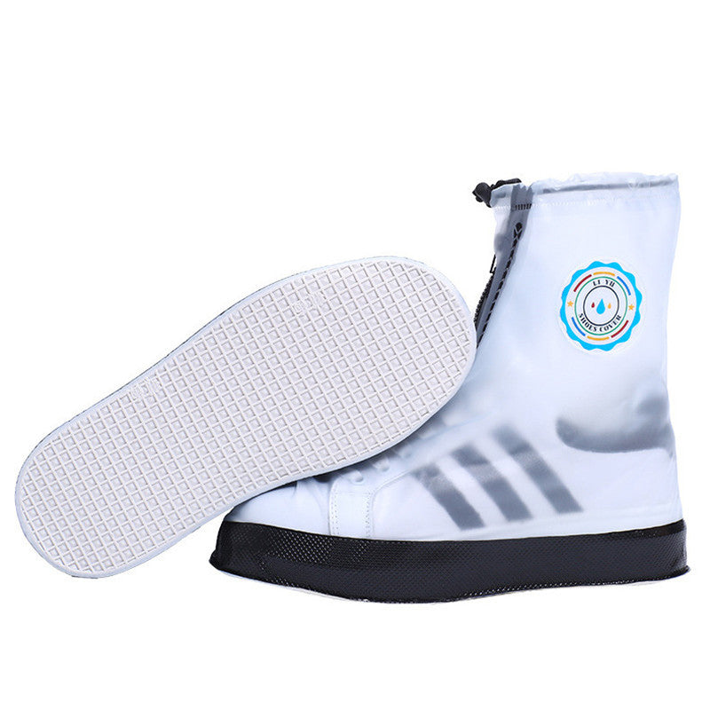 Outdoor Medium Sleeve Rainproof Shoe Cover Thickened And Wear-resistant
