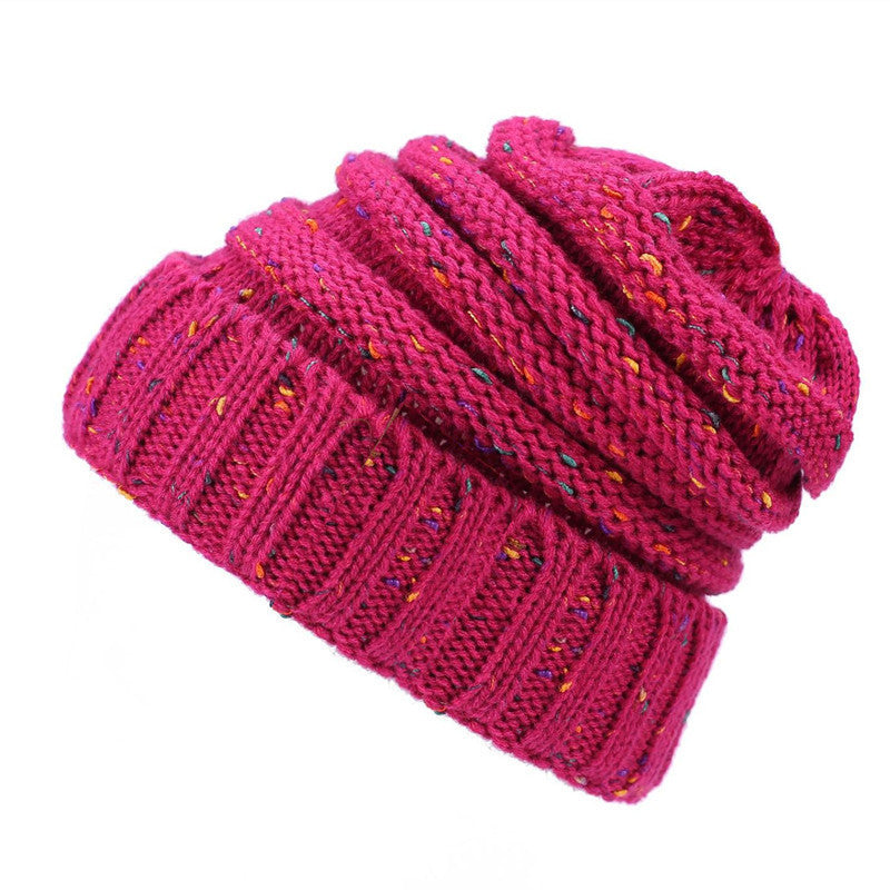 Simple Stylish Warm Knitted Woolen Winter Hat for Men and Women