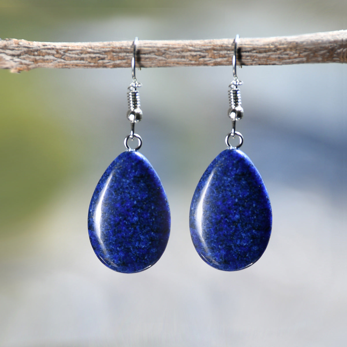 New Chinese Style Ornament Water Drop Natural Stone Earrings