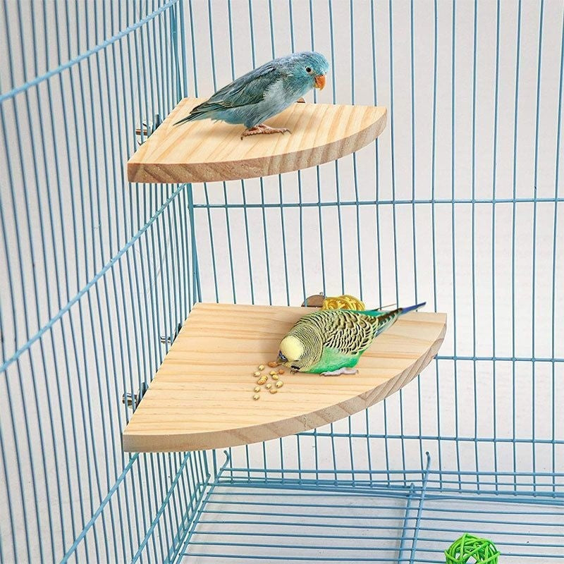 Solid Wood Jumping Platform – Bird Cage Standing Board Toy
