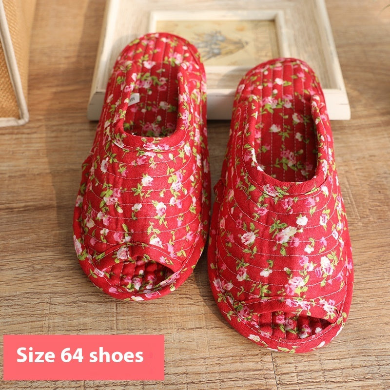 Pastoral Fabric Home Cotton Slippers