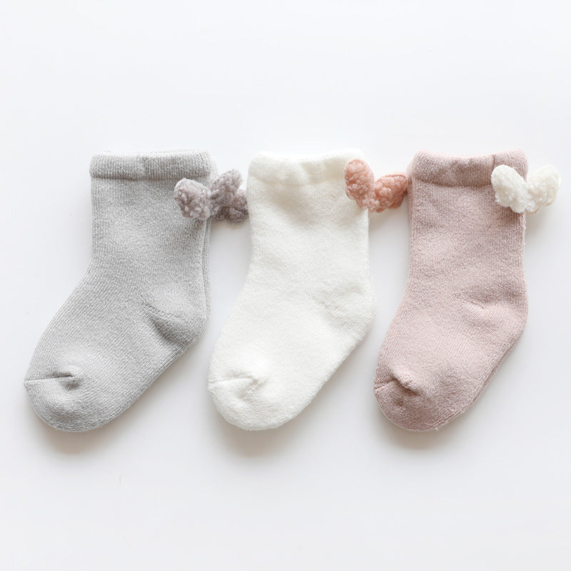 Mesh Cartoon Twist Striped Baby Socks