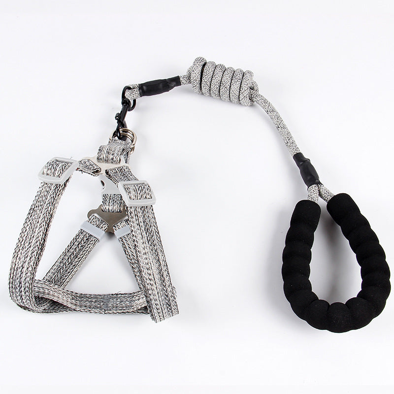 Nylon Pitted Fashion Pet Leash Dog Chest Strap Round Rope Chain