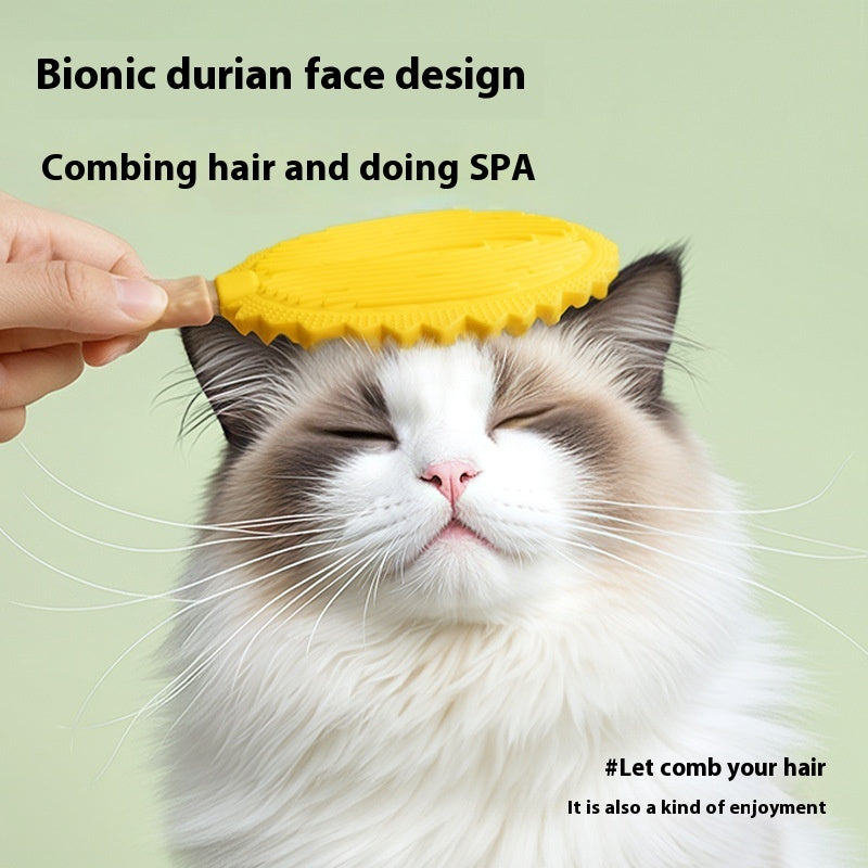 Pet Durian Massage Comb Float Hair Cleaning Cleaner
