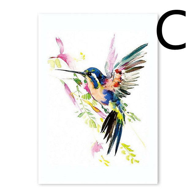 Painted Abstract Bird Modern Sofa Background Wall Hanging