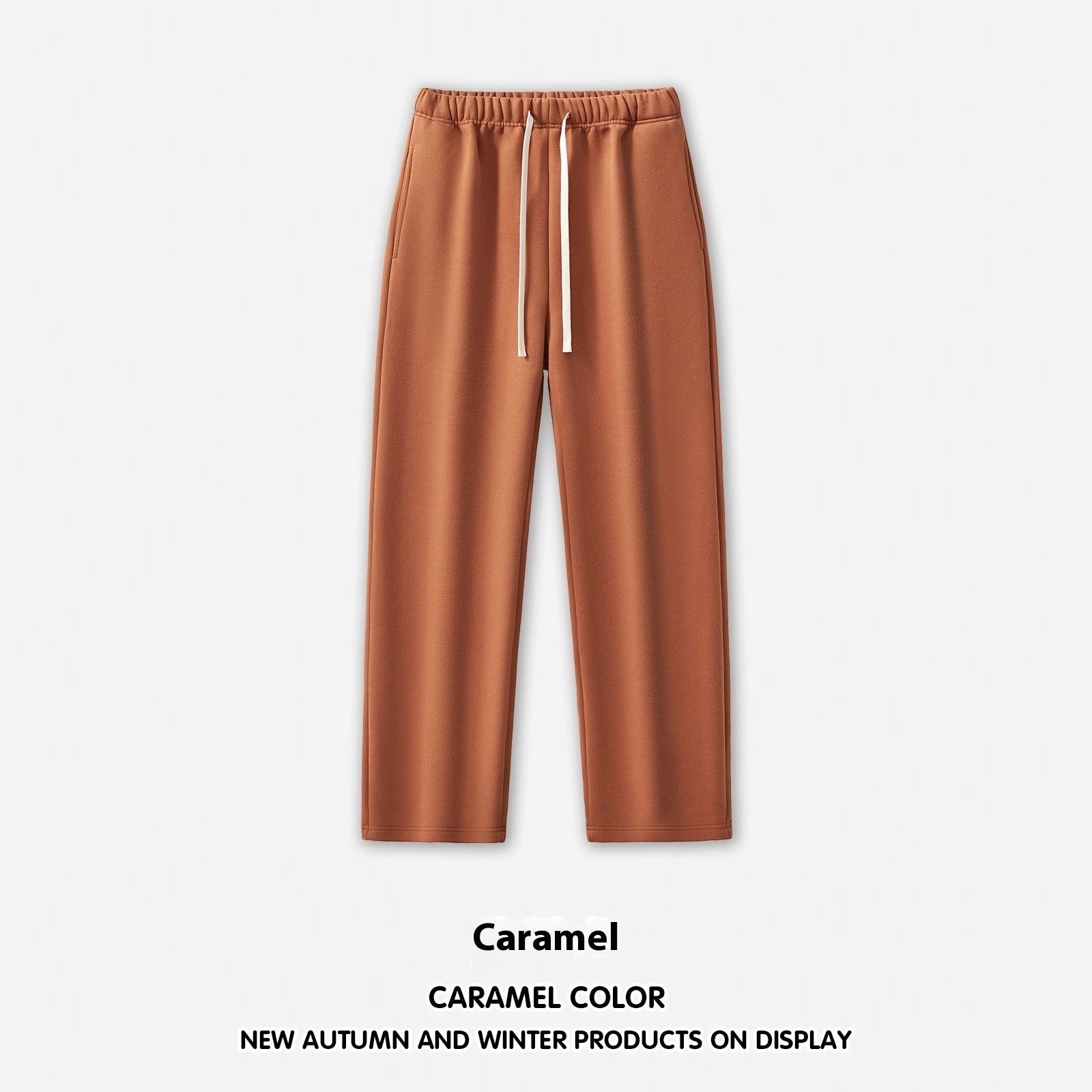 Men’s Wide-Leg Sweatpants – Straight Solid Color Dopamine Style