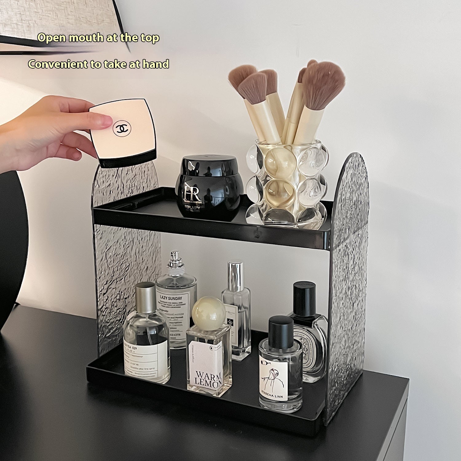 Acrylic Glacier Pattern Cosmetics Organizer – Desktop Storage Box