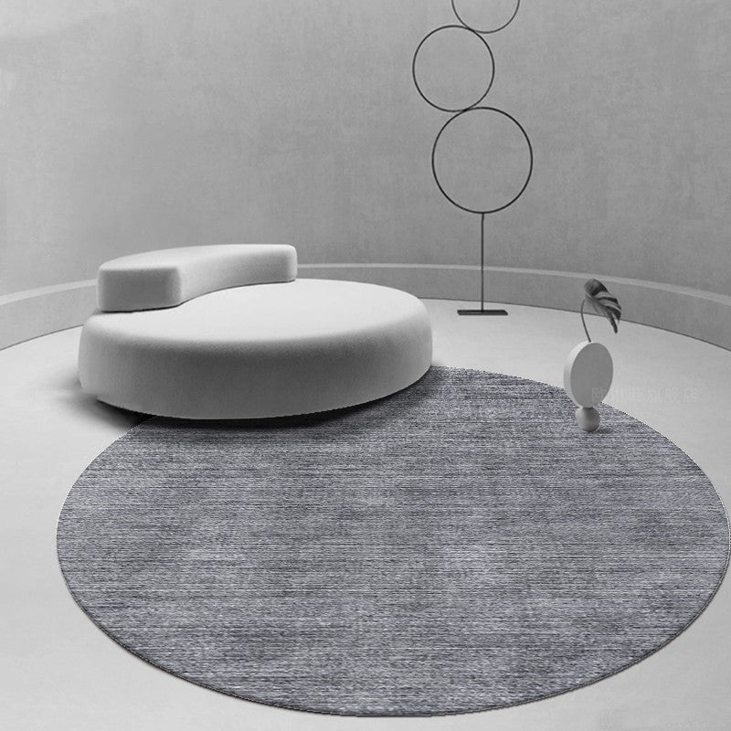Round Geometric Office Carpet Pad – Dirt-Resistant Polyester Desk & Computer Mat