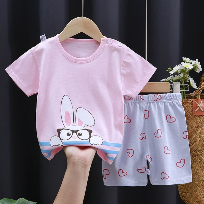 Fashion Cute Cotton Baby Clothes Shorts Suit