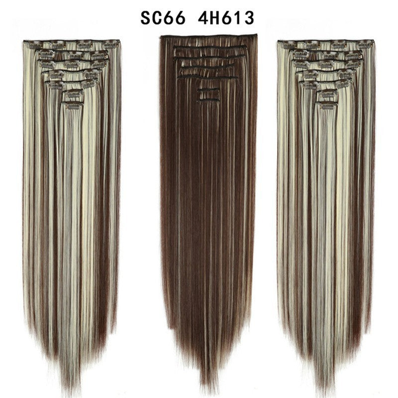 16 Card Seven-piece Hairpiece Clip Wig Beauty Chemical Fiber Wig Set Hair Extension