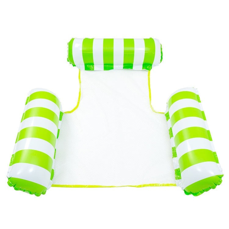 Striped Inflatable Water Sports Goods Recliner Floating Bed