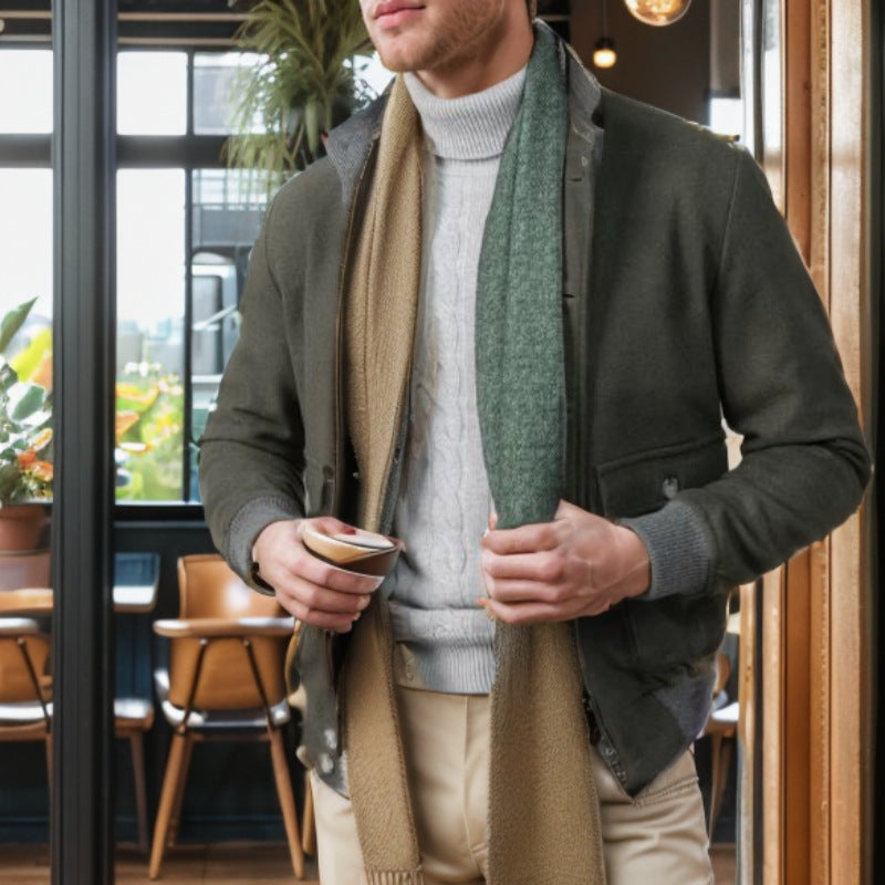 Men's Design Long Sleeve Stand Collar Top
