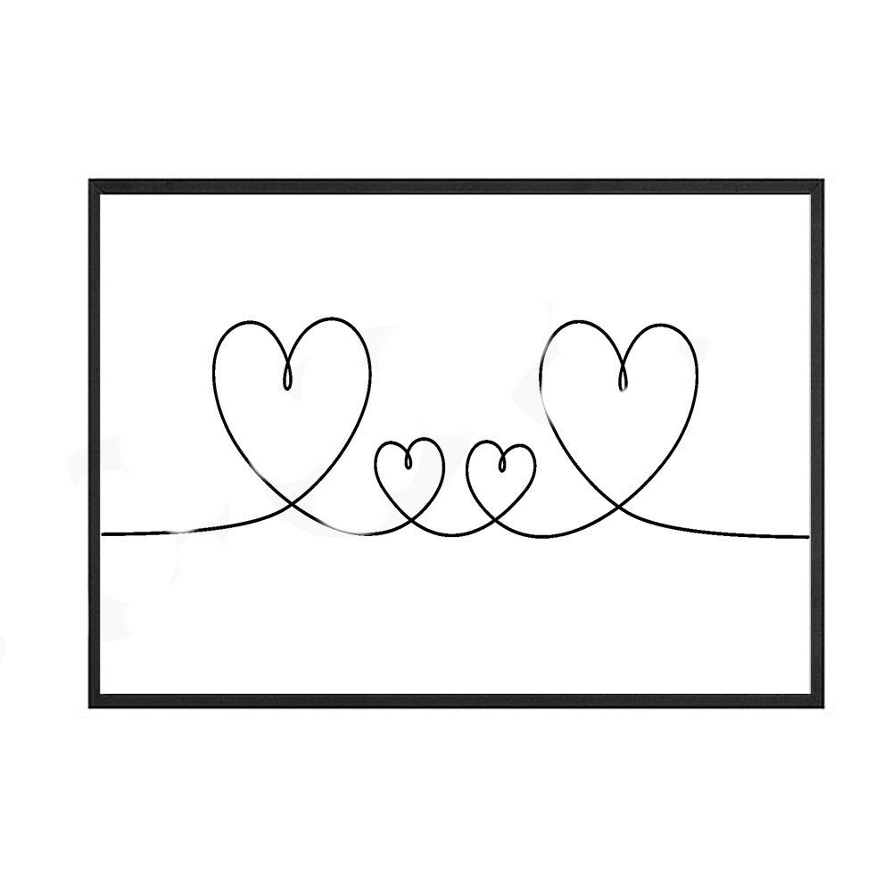 Minimalist Canvas Wall Art – Abstract Painting Poster Picture for Home Decor