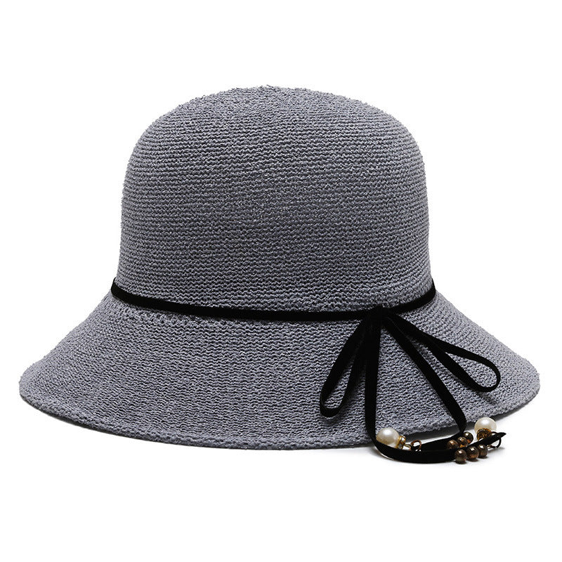 Korean Version Of Fashion Dome Fisherman Ins Trend Warp Knitted Breathable Sun Hat
