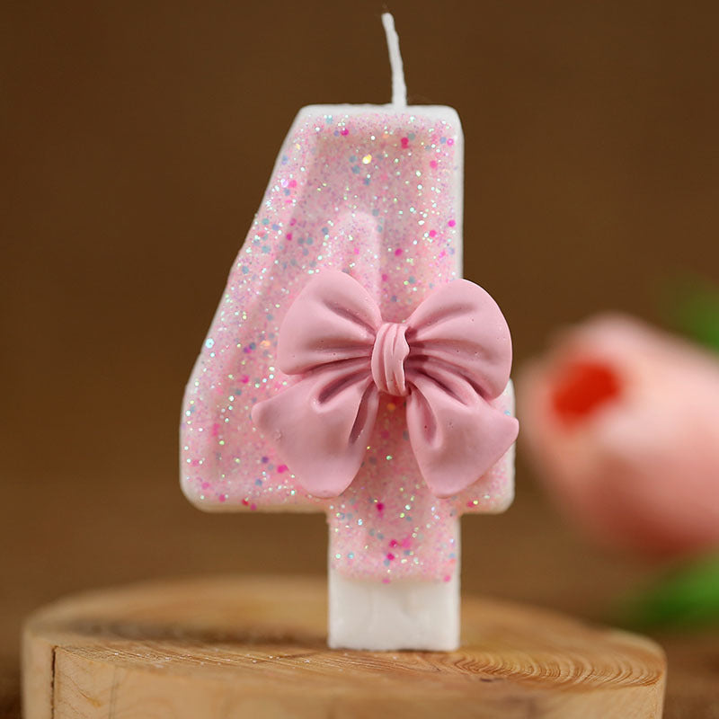 Creative Digital Bow Birthday Candle