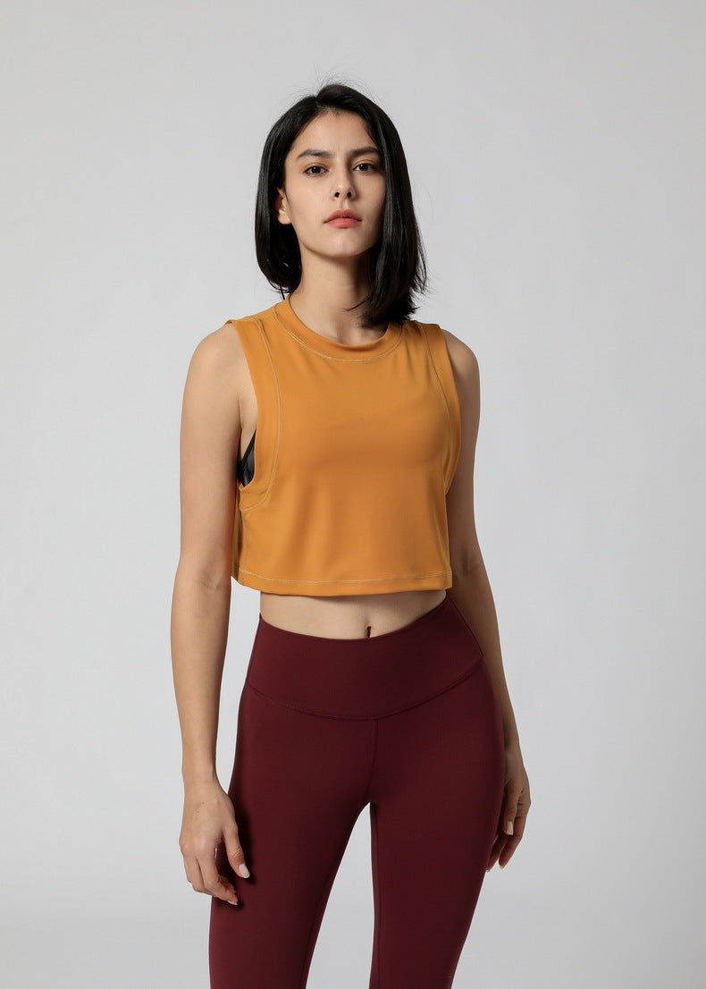 Loose Sports Vest Women's Yoga Fitness Vest Running Sports T-shirt